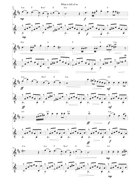 What Is Left Of Us For Clarinet And Guitar Page 2