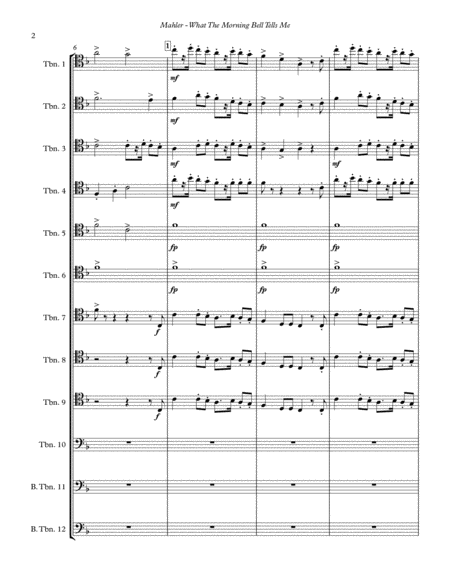 What The Morning Bell Tells Me For 12 Part Trombone Choir Page 2