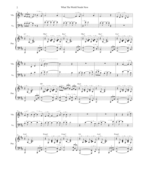 What The World Needs Now Is Love Duet For Violin Cello Page 2