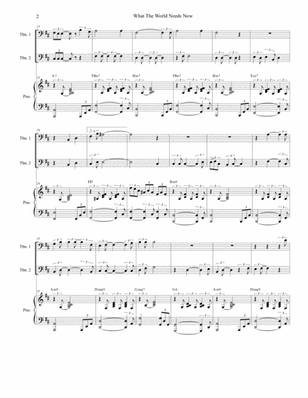 What The World Needs Now Is Love Trombone Duet Page 2