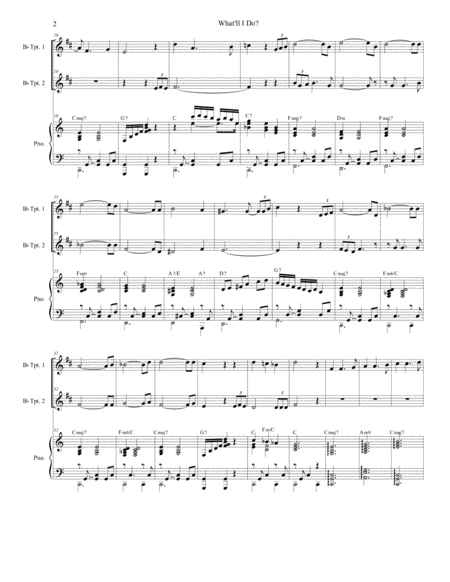 What Will I Do Duet For Bb Trumpet Page 2