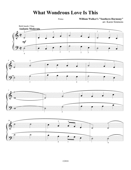 What Wondrous Love Is This Piano Duet 4 Hands Page 2