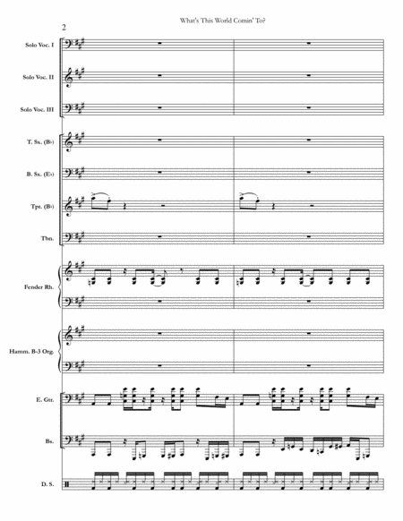 Whats This World Comin To Chicago Full Score Set Of Parts Page 2