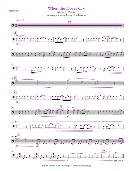 When Doves Cry String Quartet Bassoon Piano Page 2