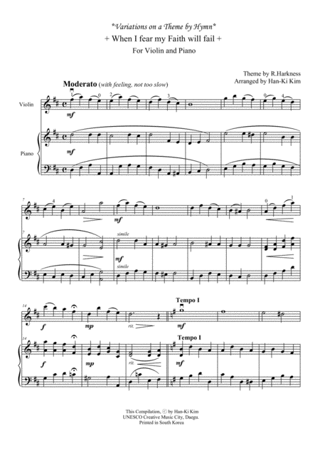 When I Fear My Faith Will Fail For Violin And Piano Page 2