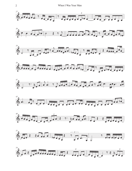 When I Was Your Man Easy Key Of C Trumpet Page 2