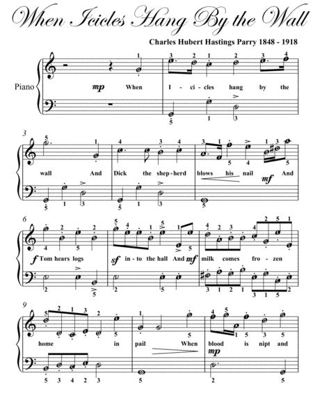 When Icicles Hang By The Wall Easy Piano Sheet Music Page 2