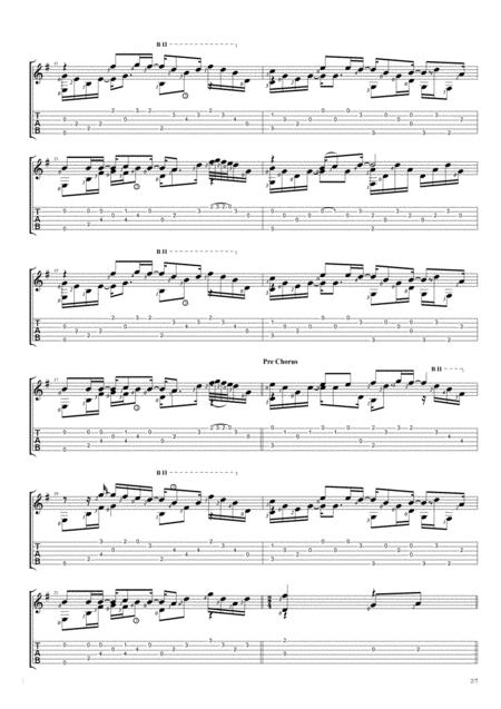 When The Children Cry Solo Guitar Tablature Page 2