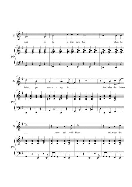 When The Saints Go Marching In Voice And Piano Page 2