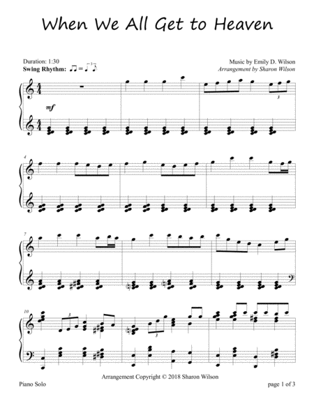 When We All Get To Heaven Piano Solo Page 2