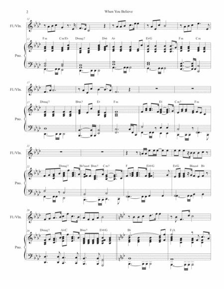 When You Believe For Flute Or Violin Solo And Piano Page 2