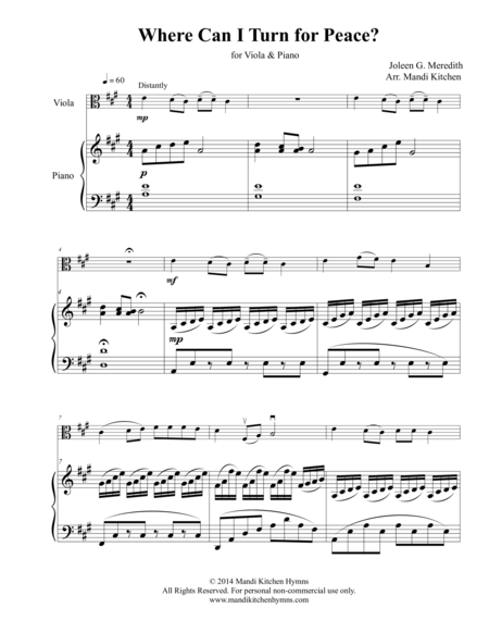 Where Can I Turn For Peace Viola And Piano Duet Page 2