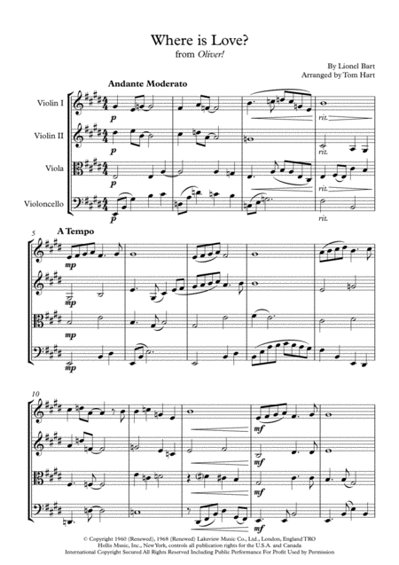 Where Is Love String Quartet Page 2