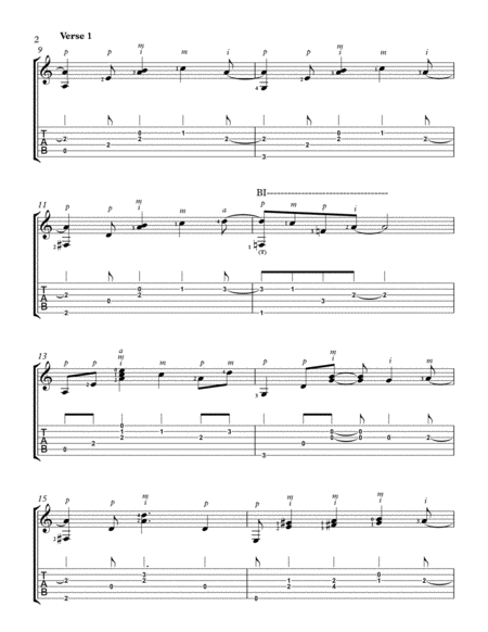 While My Guitar Gently Weeps Arranged For Solo Guitar Page 2