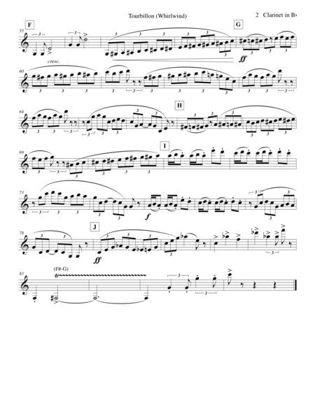 Whirlwind By Chabrier For Clarinet Solo With Piano Page 2