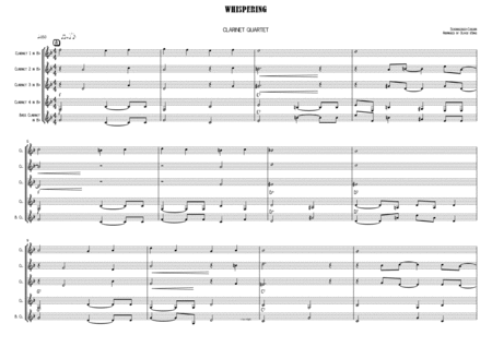 Whispering For Clarinet Quartet Page 2