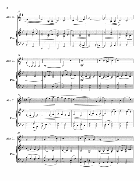 White Christmas Alto Clarinet And Piano Page 2