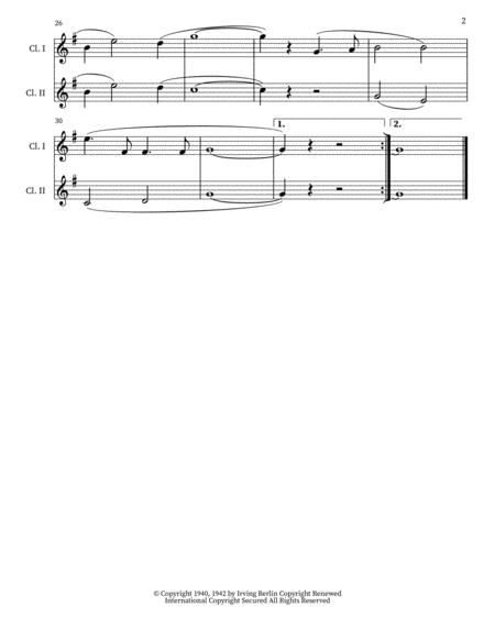 White Christmas Blanca Navidad Clarinet Duet Page 2