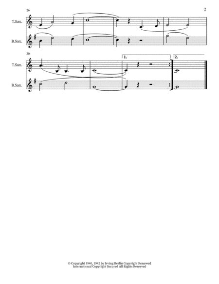 White Christmas Blanca Navidad Tenor Sax And Bari Sax Duet Page 2