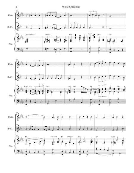 White Christmas Duet For Flute And Bb Clarinet Page 2