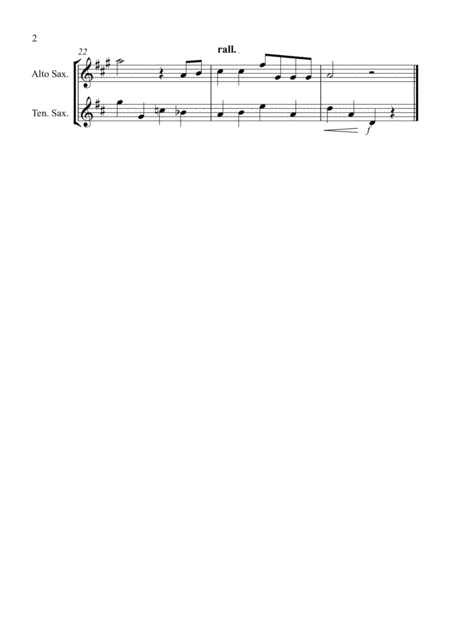 White Christmas For Alto And Tenor Saxophone Duet Page 2