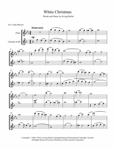 White Christmas For Flute And Clarinet Page 2