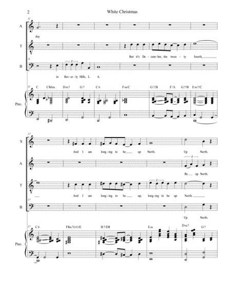 White Christmas For Vocal Quartet Satb Page 2