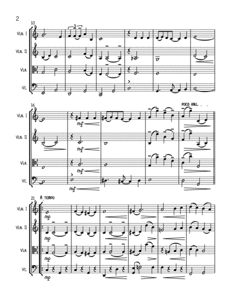 White Christmas String Quartet Page 2
