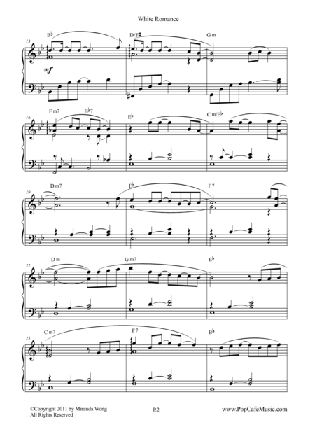 White Romance Wedding Piano Music Page 2