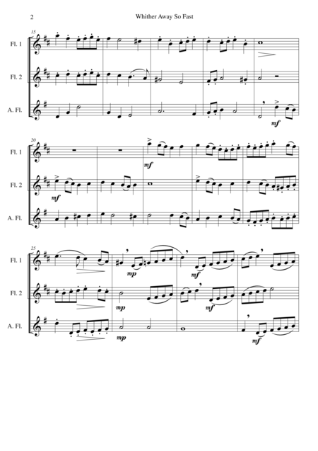 Whither Away So Fast For Flute Trio 2 Flutes And 1 Alto Flute Page 2