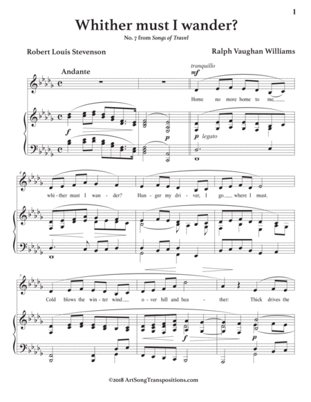 Whither Must I Wander B Flat Minor Page 2