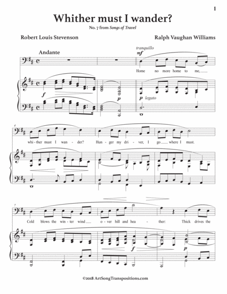 Whither Must I Wander B Minor Bass Clef Page 2