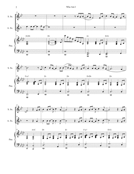 Who Am I Duet For Soprano And Alto Saxophone Page 2