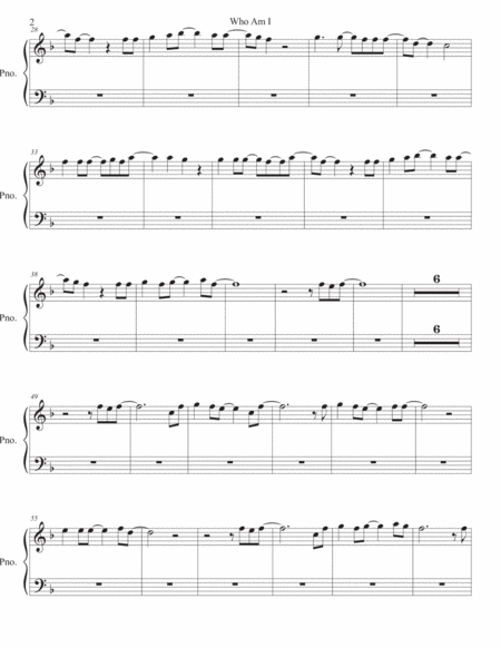 Who Am I Piano Page 2