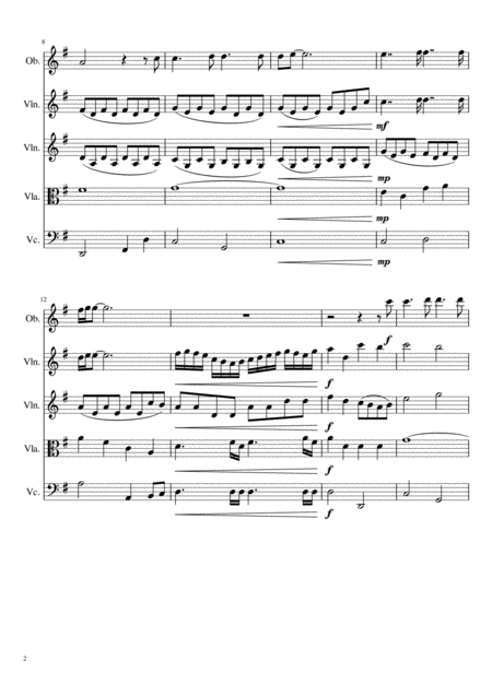 Who Wants To Live Forever For Oboe Solo And String Quartet Page 2