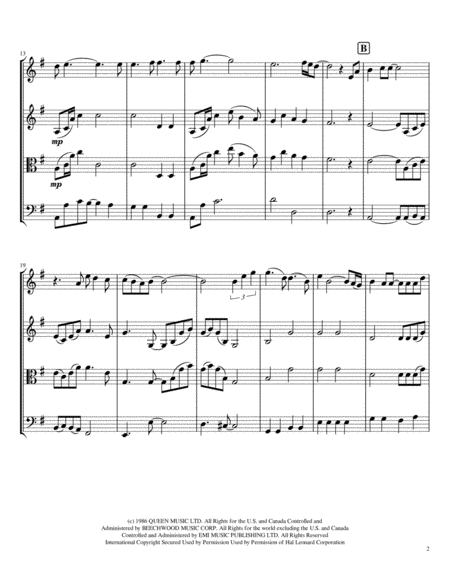 Who Wants To Live Forever String Trio Page 2