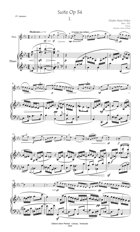 Widor Suite Op 34 For Flute Piano Page 2