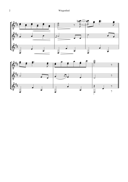 Wiegenlied Lullaby For Guitar Trio Page 2