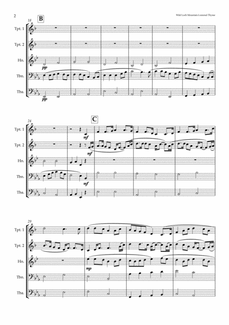 Wild Loch Mountain Lomond Thyme Brass Quintet Page 2