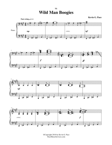 Wild Man Boogies Original Piano Solo Page 2