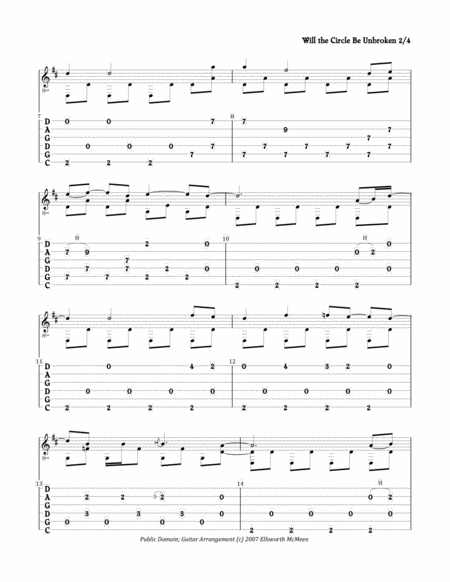 Will The Circle Be Unbroken For Fingerstyle Guitar Tuned Cgdgad Page 2
