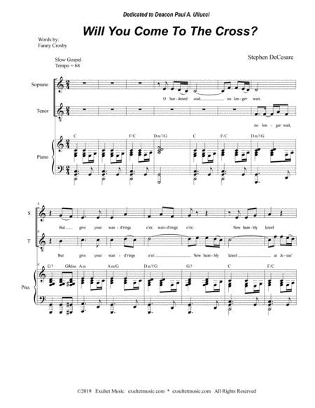 Will You Come To The Cross Duet For Soprano And Tenor Solo Page 2