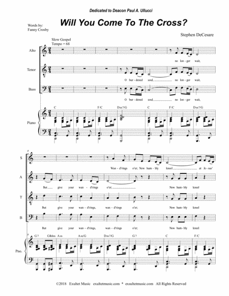 Will You Come To The Cross For Satb Page 2