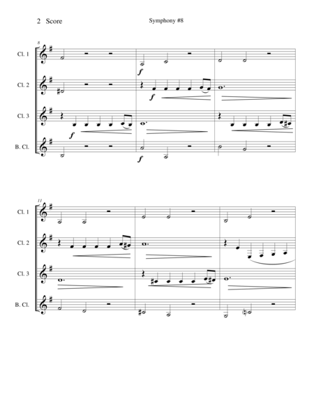 William Boyce Symphony 8 For Clarinet Quartet Page 2