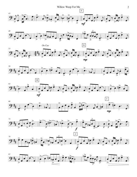 Willow Weep For Me Strings Bass Page 2