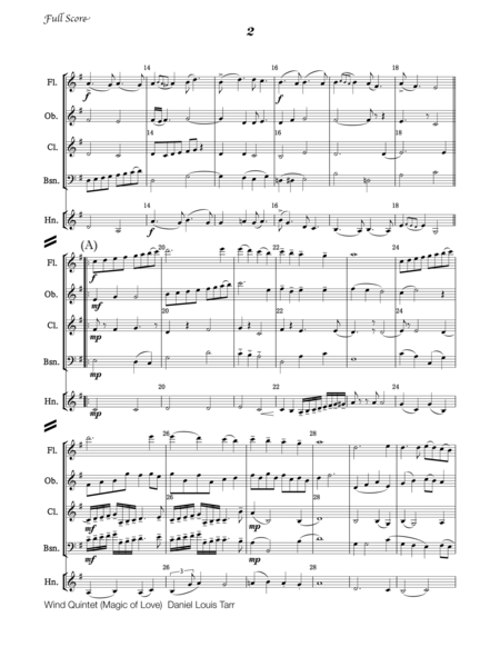 Wind Quintet Magic Of Love Page 2