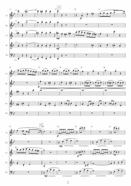 Wind Quintet Two Tunes In G Minor Bach Vs Mozart Page 2