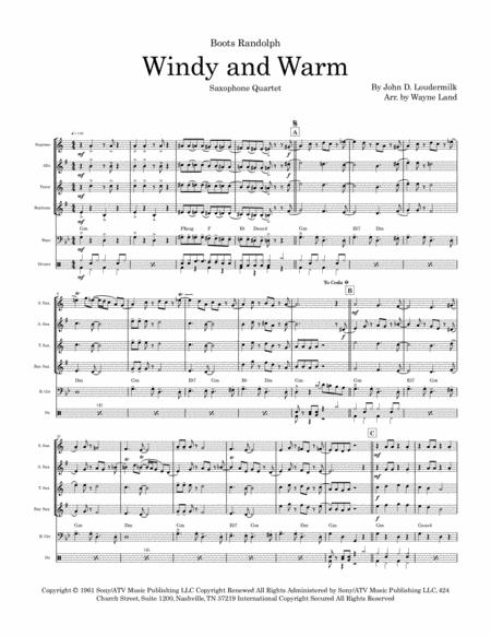 Windy And Warm Sax Quartet Page 2