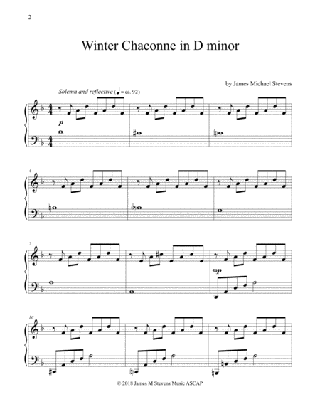 Winter Chaconne In D Minor Page 2