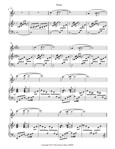 Winter For Flute And Piano Page 2